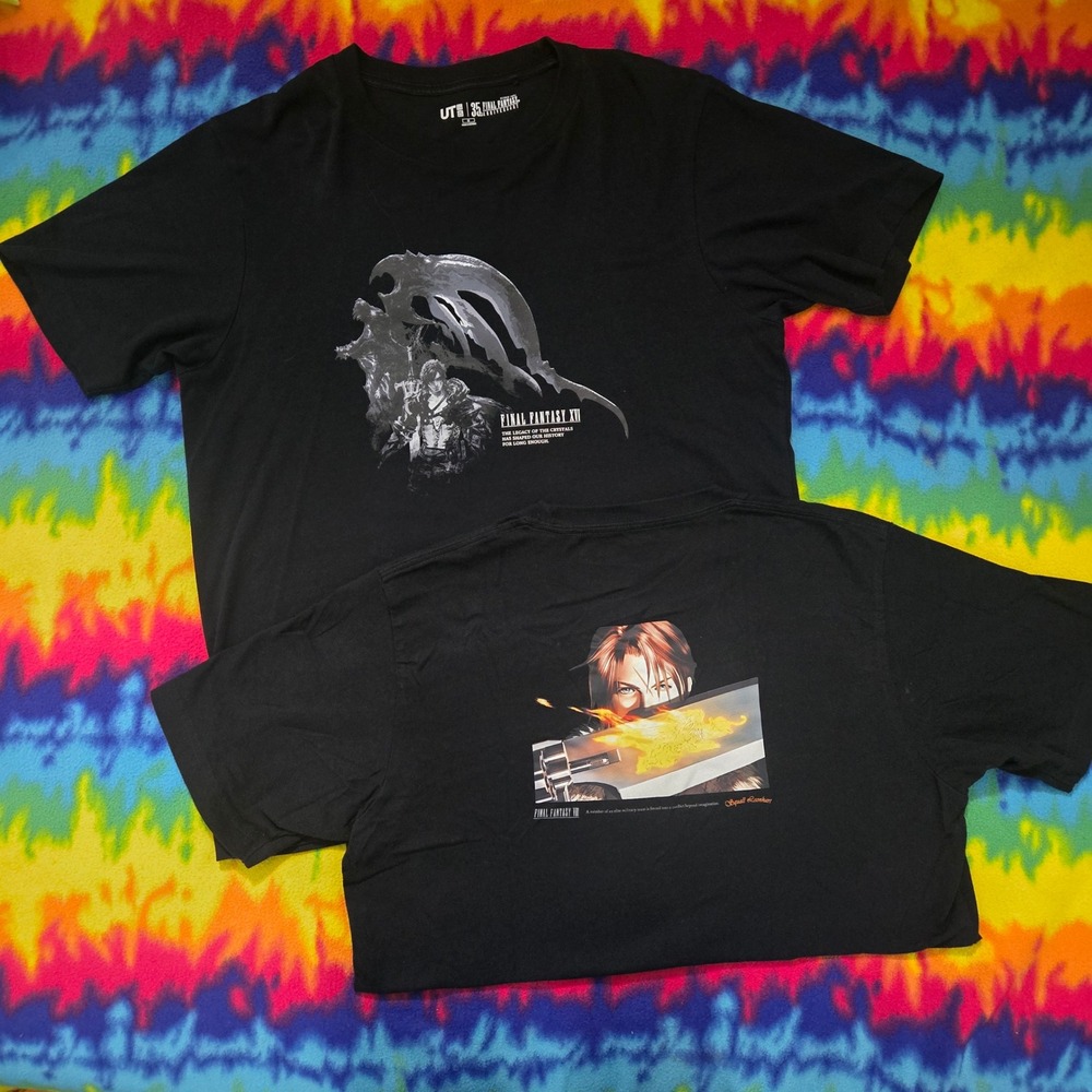 Uniqlo UT Final Fantasy 35th Anniversary Squall Leonhart T-Shirt Set of 2 M